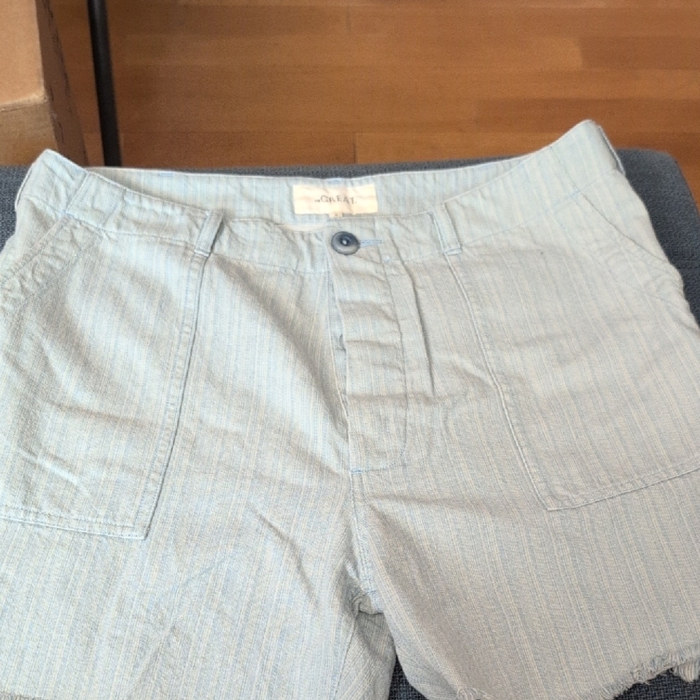 The Great Striped Blue Casual Shorts Size 31